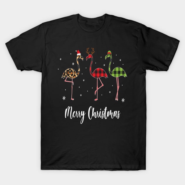 Merry Flamingo Christmas. T-Shirt by 1AlmightySprout